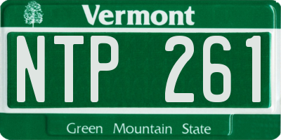 VT license plate NTP261