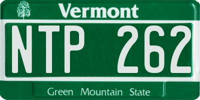 VT license plate NTP262