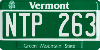 VT license plate NTP263