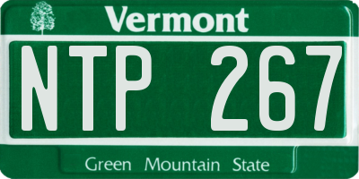 VT license plate NTP267