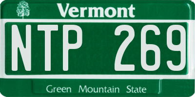 VT license plate NTP269