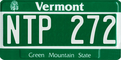 VT license plate NTP272