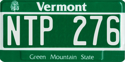 VT license plate NTP276