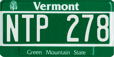 VT license plate NTP278