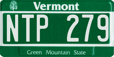 VT license plate NTP279