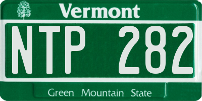 VT license plate NTP282