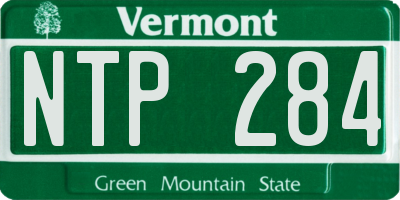 VT license plate NTP284