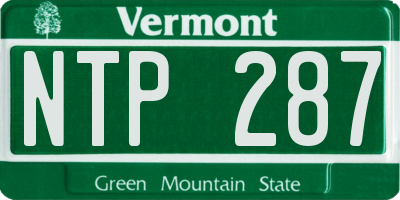 VT license plate NTP287