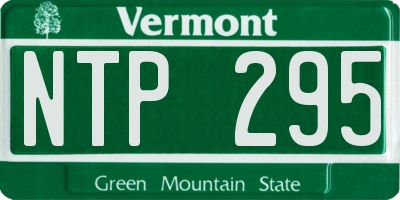 VT license plate NTP295