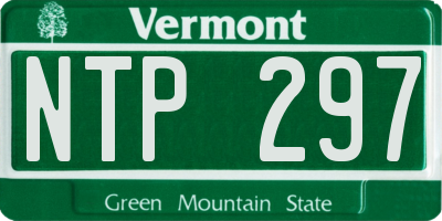 VT license plate NTP297