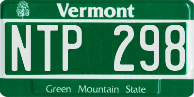 VT license plate NTP298