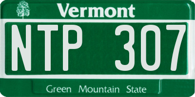 VT license plate NTP307
