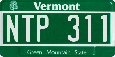 VT license plate NTP311
