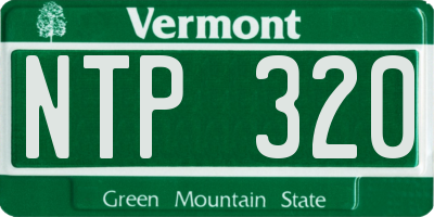 VT license plate NTP320