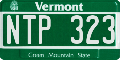VT license plate NTP323