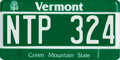 VT license plate NTP324