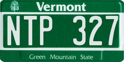 VT license plate NTP327