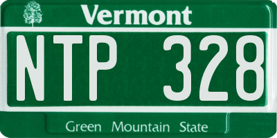 VT license plate NTP328
