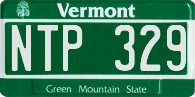 VT license plate NTP329