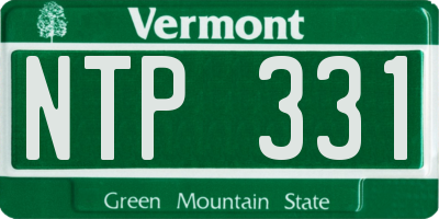VT license plate NTP331