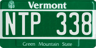 VT license plate NTP338