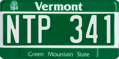VT license plate NTP341