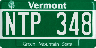 VT license plate NTP348