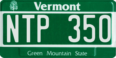 VT license plate NTP350