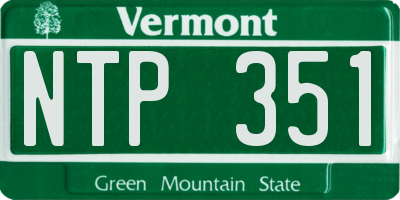 VT license plate NTP351