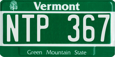 VT license plate NTP367