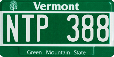 VT license plate NTP388