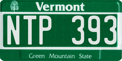 VT license plate NTP393