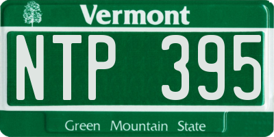 VT license plate NTP395