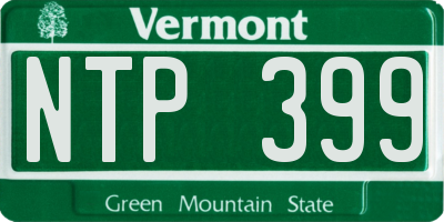 VT license plate NTP399