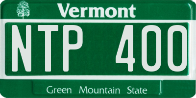 VT license plate NTP400