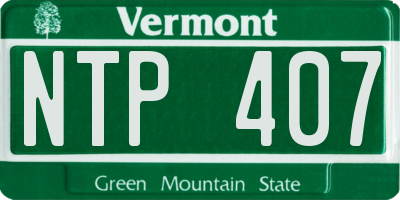 VT license plate NTP407