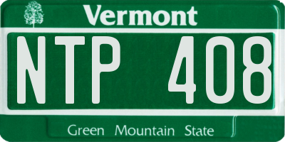 VT license plate NTP408