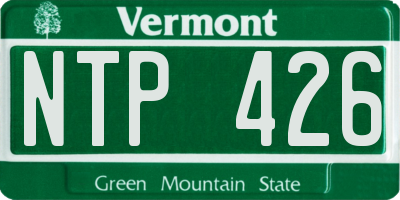 VT license plate NTP426