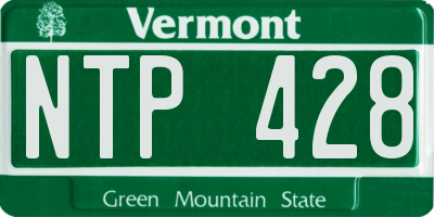 VT license plate NTP428