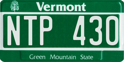 VT license plate NTP430