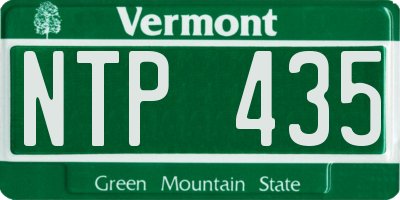 VT license plate NTP435