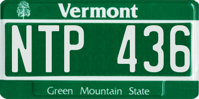 VT license plate NTP436
