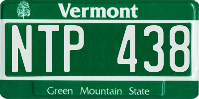 VT license plate NTP438