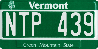 VT license plate NTP439