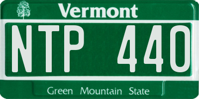VT license plate NTP440