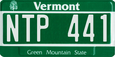 VT license plate NTP441