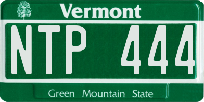VT license plate NTP444