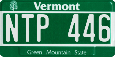 VT license plate NTP446