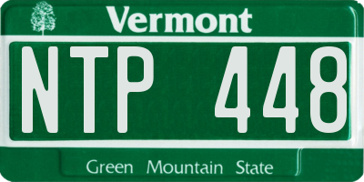 VT license plate NTP448