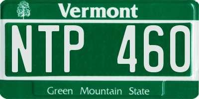 VT license plate NTP460